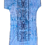 Kim-oh-no! Light blue hand printed power mesh