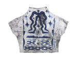 Grey-test mesh cap sleeve shirt